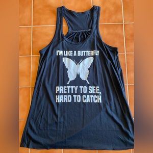 CVG Butterfly design Black Tank, size Medium